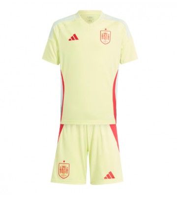 Lacne Dětský Futbalové dres Španielsko ME 2024 Krátky Rukáv - Preč (+ trenírky)